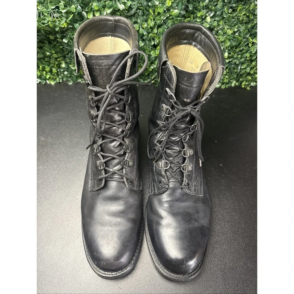 vintage Cove Shoe Company black leather military/combat boots Men's Size 12 D